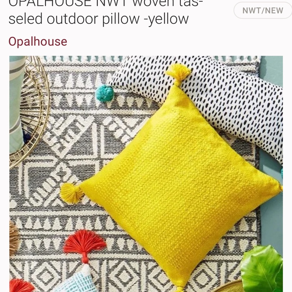 New . Pillow with tassels